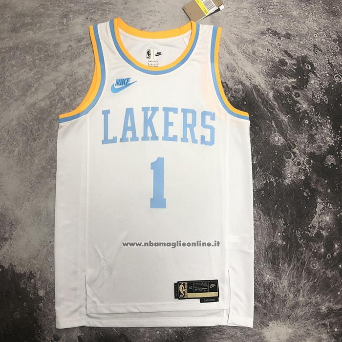 Maglia Los Angeles Lakers D'angelo Russell #1 Classic 2022-23 Bianco